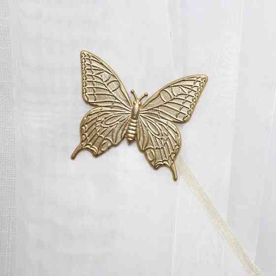 Магніти для штор і гардин (192м) Метелик матові набір 2 шт Золото (81-103) Київ