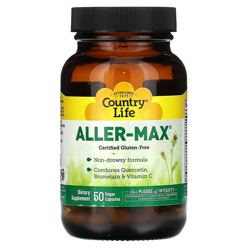 Комплекс от аллергии Country Life Aller-Max, 50 Vegan Capsules Луцк - изображение 1