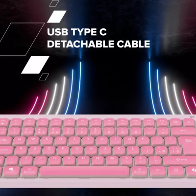 Клавіатура Canyon OnType 10 TKL Mechanical Silent Low-profile USB UA Pink (CNS-HKB10P) Вінниця - фото 6
