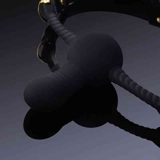 Кляп с фиксатором в форме дилдо UPKO Desire for Mouth Bondage Collection-Dildo, черный Sex Aura Киев