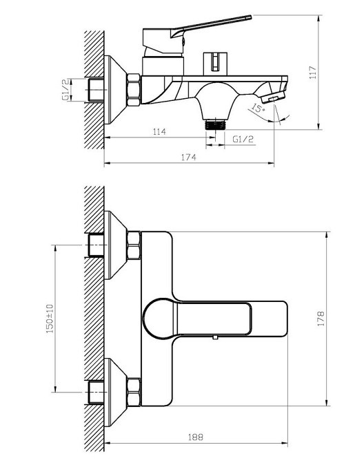 Змішувач для ванни Haiba Diana 009   ( HB1017 ) 35259 Харків - фото 7