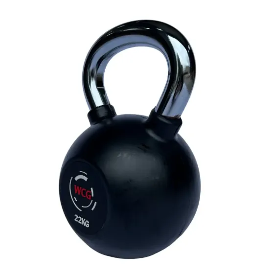 Гиря прогумована з хромованою ручкою WCG 22 кг Гантелі, гирі, штанги та диски спортивна Київ