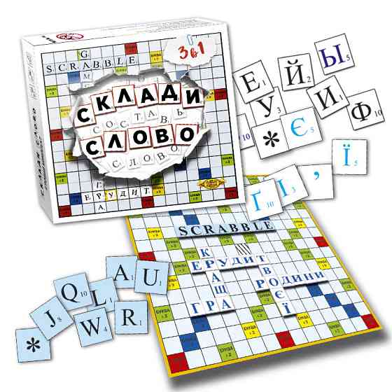 Настільна гра "Склади слово. Ерудит (Scrabble)" MKM0316 від 4-х років Вінниця