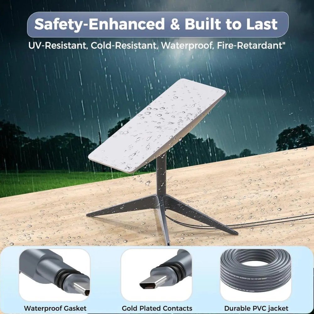 Дата кабель для Starlink Satellite Gen2 V2 (разъем SPX) Ethernet Cat5E 24AWG (61 метр) Серый Киев - изображение 9