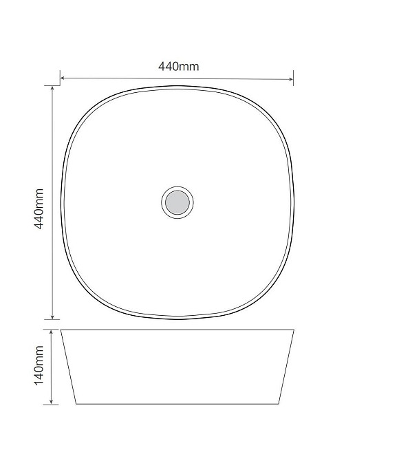 Раковина накладна Mixxus Premium DIVERSE-0106 BLACK 440х440х140mm   ( MP6538 ) 35467 Харків - фото 2