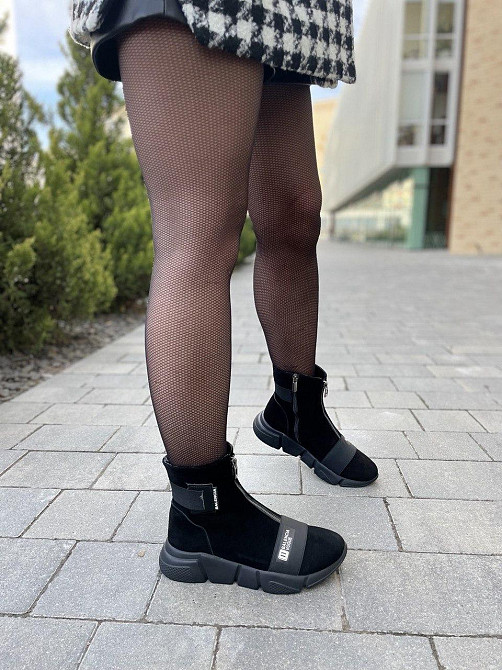 Черевики жіночі VLADEKS чорні натуральна замша 37р.-24см. 39р.-25см. висота 13см. (3907) Коломыя - изображение 7