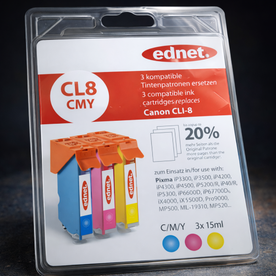 Набор совместимых картриджей ednet CL8 CMY для струйных принтеров Canon Киев