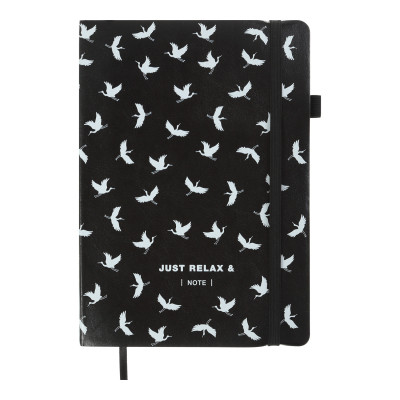 Книга записная Buromax RELAX А5 96 листов линия, черный (BM.295201-01) Винница - изображение 1