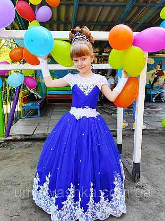 Длинное нарядное платье Кружево-крылышки на 5-7 лет Кривой Рог