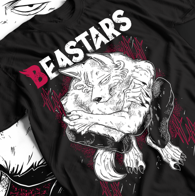 Футболка з аніме принтом Беастарс Легосхі Гірл Беастарс оверсайз (S/M/L) Чорний AnimeJ0666 Дніпро - фото 1