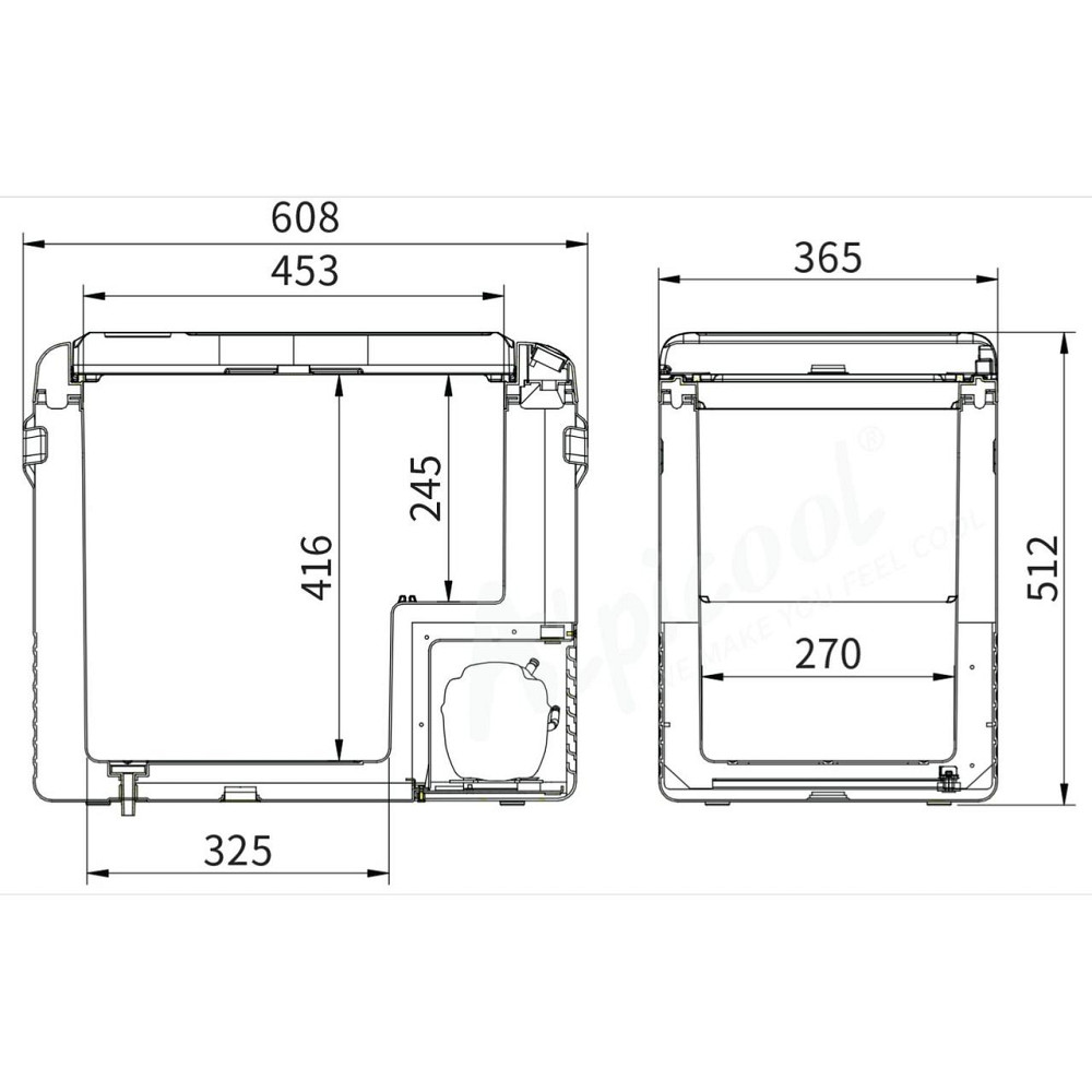 Компресорний автохолодильник Alpicool CL50G (45 літрів, LG Compressor). До -20℃, (12, 24, 220 вольт) Київ - фото 7
