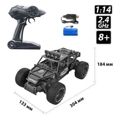 Радиоуправляемая игрушка Sulong Toys OFF-ROAD CRAWLER – RACE (матовый черный, металл. корпус, аккум.6V, 1:14) (SL-309RHMBl) Винница