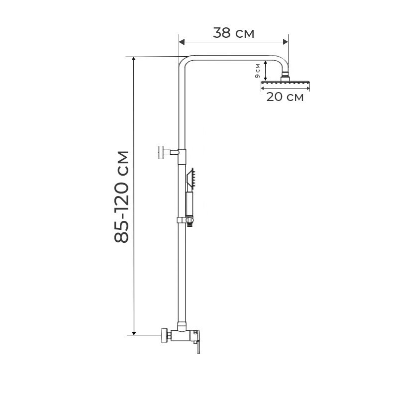 Душова колона із змішувачем Zerix LR72403-2 SUS304   ( ZX2991 ) 24141 Харьков - изображение 2