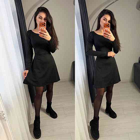 Жіноче романтичне плаття зі шнурівкою на спині мікродайвінг Чорний, 50/52 Одеса