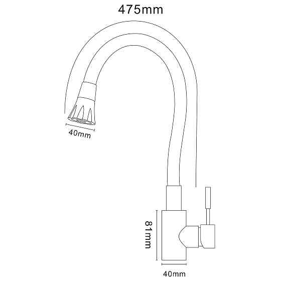 Змішувач для кухні EcoMIX Stella STE-203SA-GP-B01 Киев