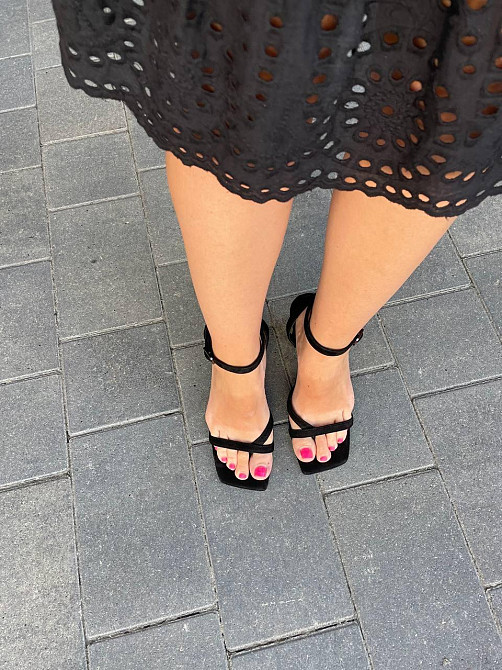 LIRIO Чорні жіночі босоніжки з натуральної замші на стійкому каблуці LIRIO L0231/8073-43 р. 35- Коломыя - изображение 8