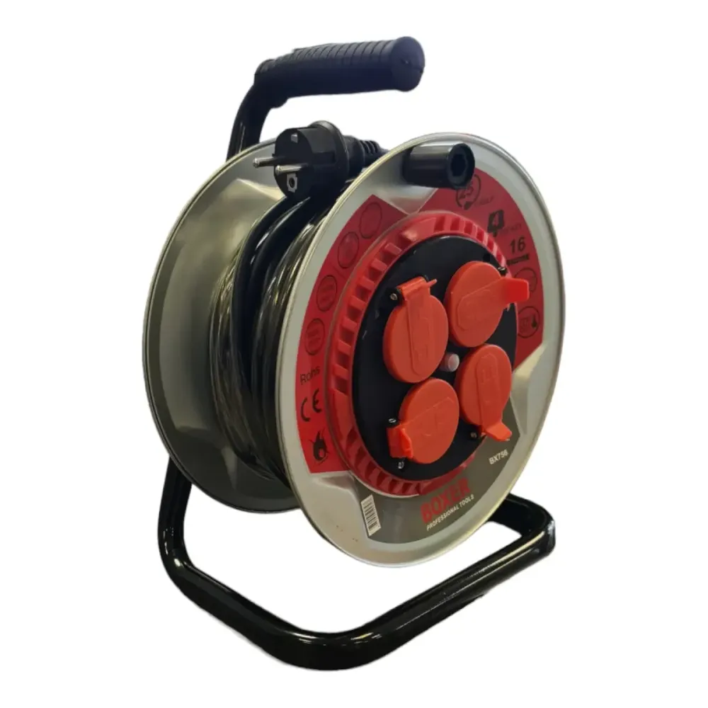 BX-756 Удлинитель на катушке 25 м, 4 розетки с заземлением, медный кабель 3x2,5 мм², 2950 Вт Одесса - изображение 2