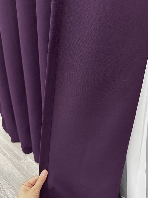 Комплект готових штор VR-Textil Мікровелюр Petek № 1509ш Фіолетовий 200х290 см 2 шт (32-513) Київ - фото 7