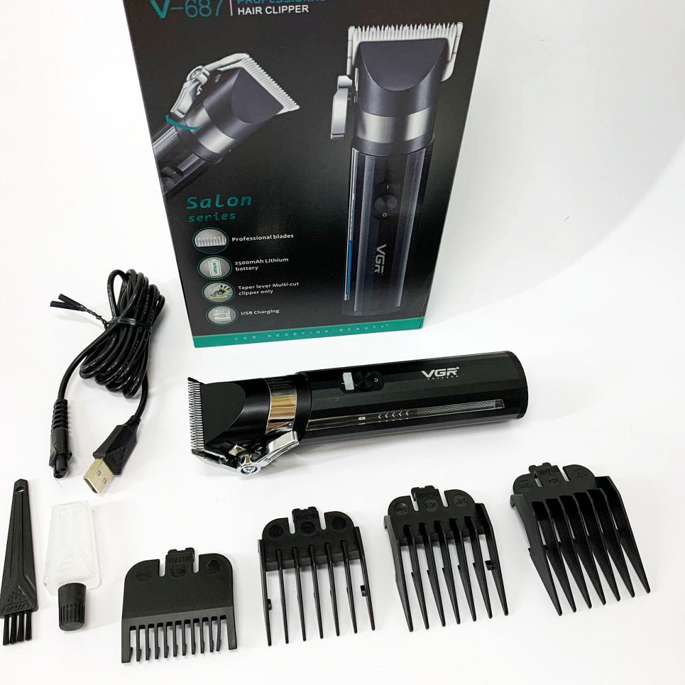 Тример для скронь VGR V-687, Професійна машинка для стрижки голови Профі машинка стрижки волосся SI-95 Львів - фото 13