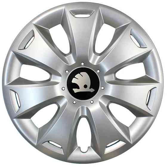 Автомобильные модельные колпаки R16 Skoda 417 4шт, SJS, серебряные Киев