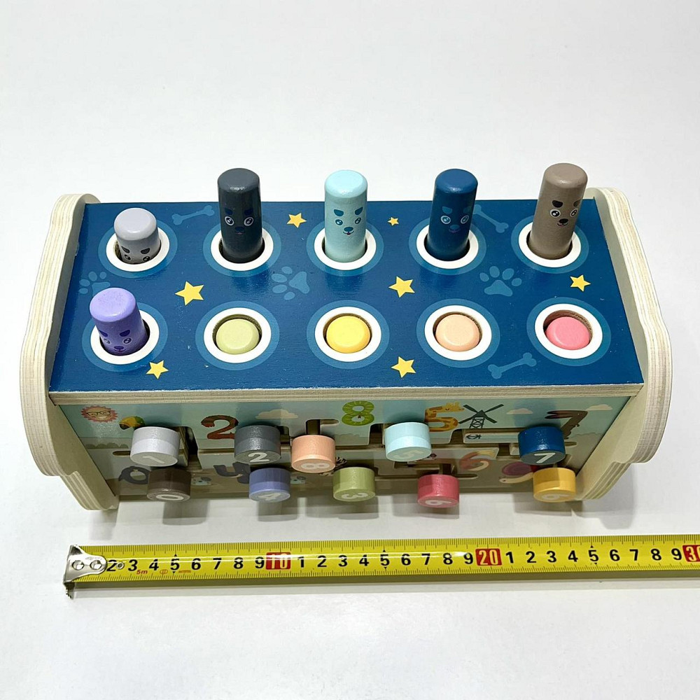 Дерев'яна логічна гра Собачка ксилофон стукачка лабіринт молоточок (MD 2415) Чернигов - изображение 7