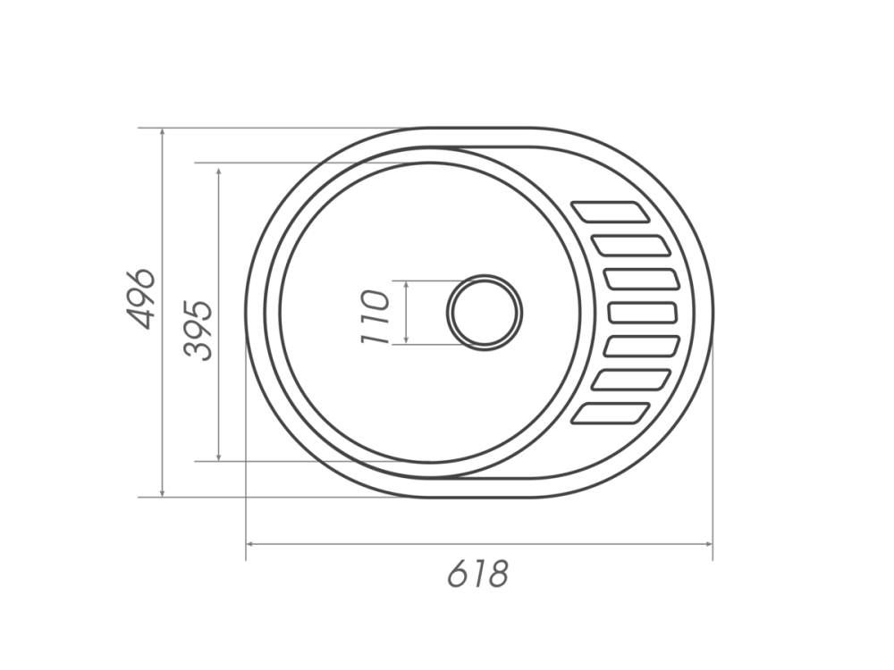 PLATINUM Гранітна мийка для кухні Platinum 6250 SOUL матова Сірий мусон Київ - фото 6