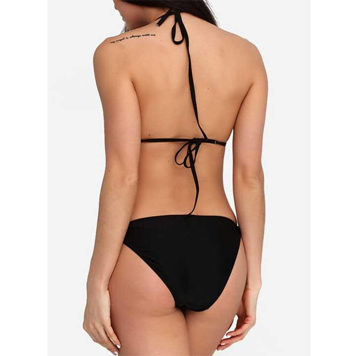 Ефектний купальник з бахромою на зав'язках S-M-L чорний Вінниця - фото 5