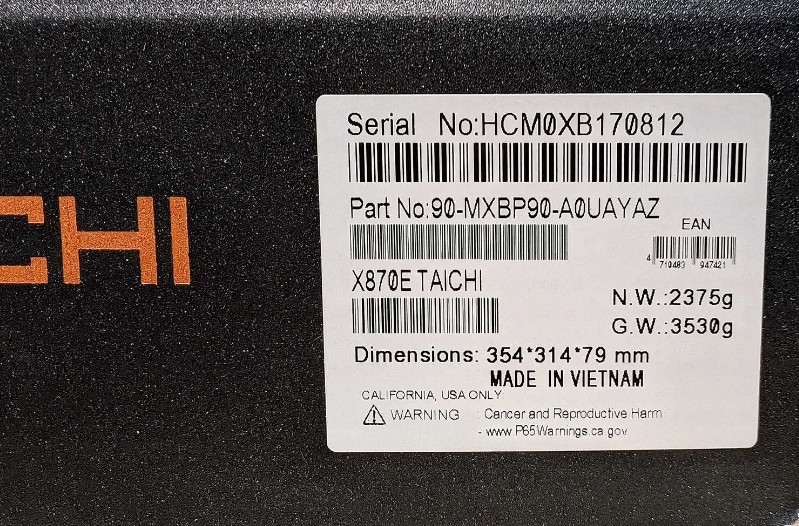 Топ материнская плата ASRock X870E Taichi AM5 amd ryzen Нова. Киев - изображение 6