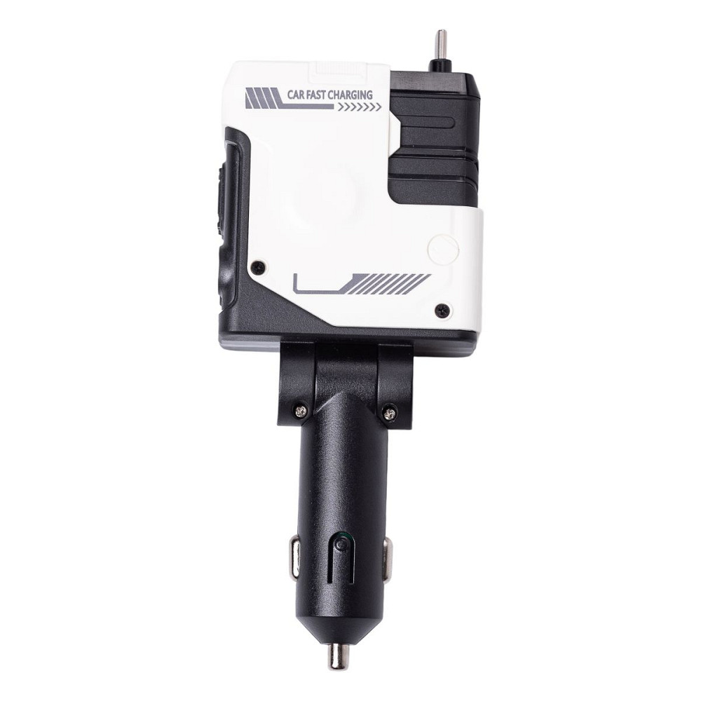 Автомобільний зарядний пристрій MECHA з висувними кабелями та портами USB/Type-C Білий HP-A1W Коломия - фото 8