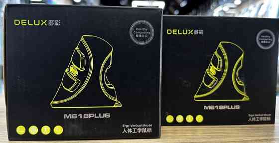 Проводная вертикальная Мышка: Delux M618 Plus Black Киев