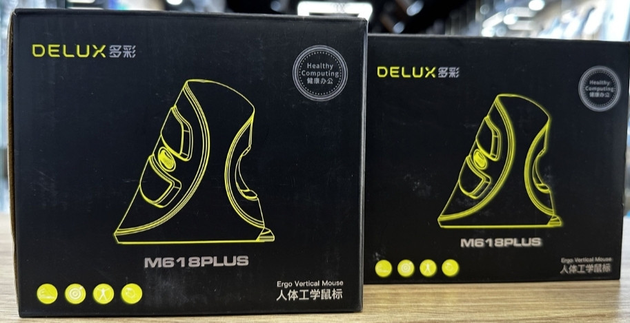 Проводная вертикальная Мышка: Delux M618 Plus Black Киев - изображение 1