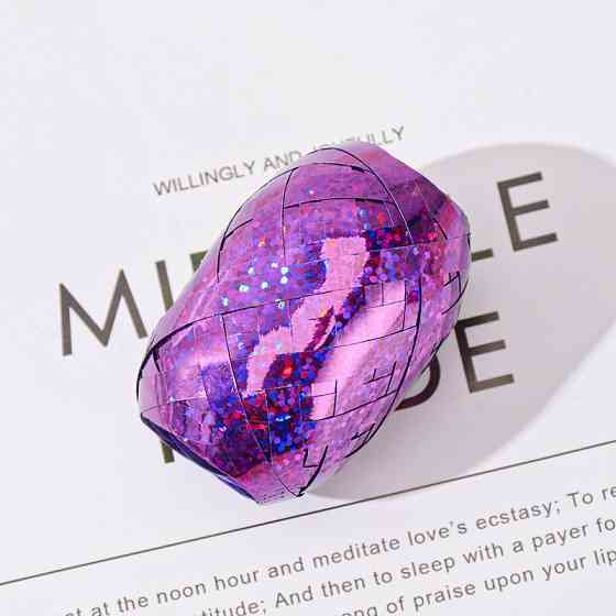 Лента для шариков с голограммой 5 мм на 10 м фиолетовый Киев