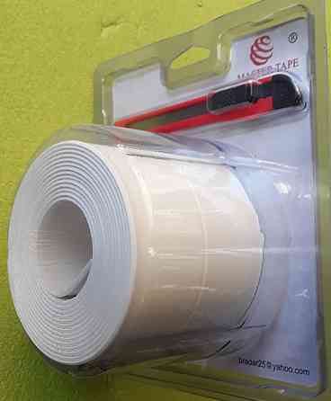 Бордюрна стрічка для ванної 80 мм x 3.0 м силіконова+ніж "Master Tape" Павлоград