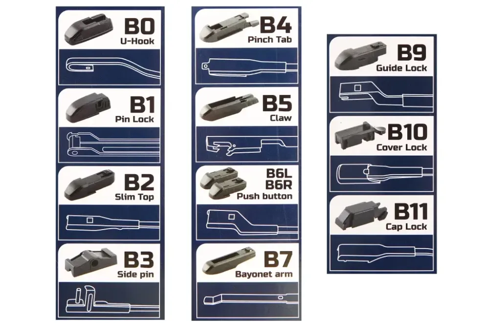 Щетка стеклоочистителя бескаркасная 65 см (26) Bolid Ultra (11 адаптеров) Винница - изображение 3