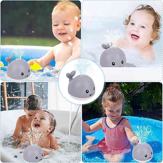 Іграшка для ванни Кит 107A світло LED фонтан бризкалка для купання дитяча водна іграшка фонтанчик Київ