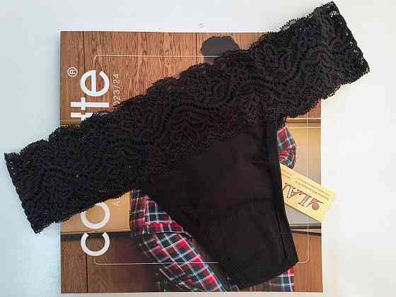 Стрінги мереживні чорні бавовна 2 шт. в уп Lans 22/030 L Київ