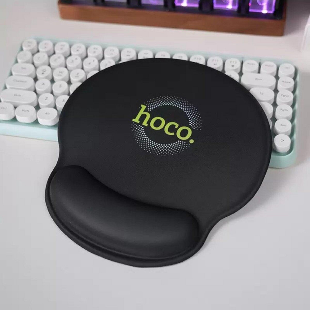 Килимок для миші HOCO GM30 Polar Fox mouse pad with wrist support Black 6942007623339 Одеса - фото 6