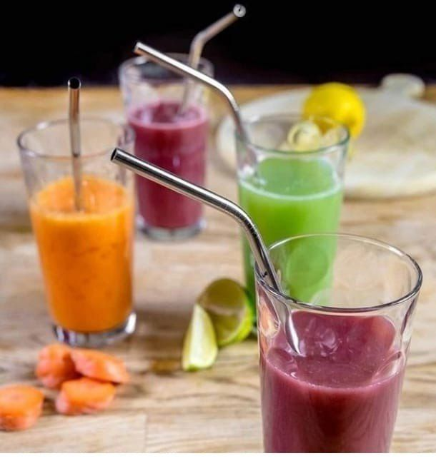 Эко металлические соломинки 4 шт с чехлом и ершиком Киев - изображение 6