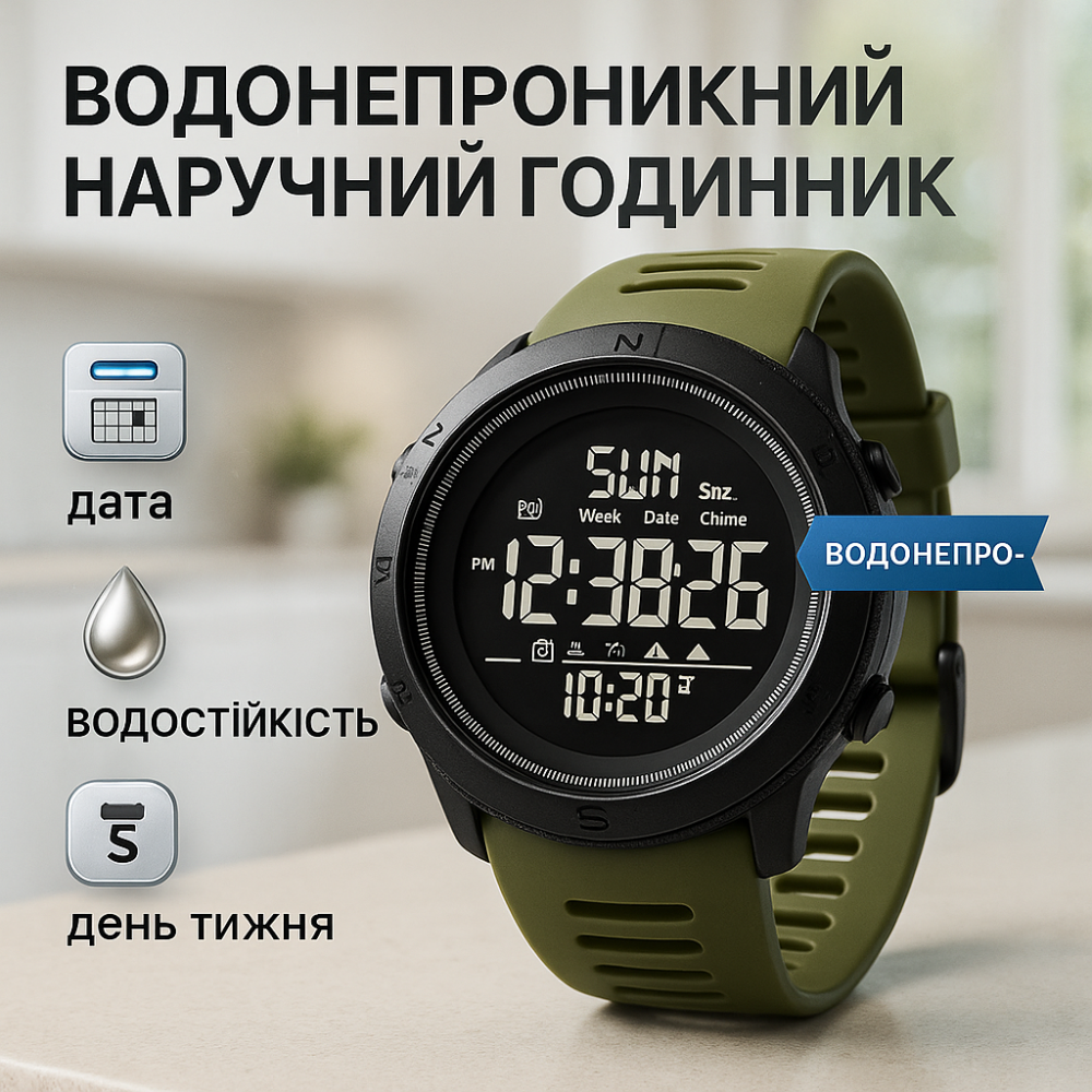 Часы для кемпинга и отдыха, Армейские часы с водонепроницаемостью Спортивные водонепроницаемые MJ-71 Львов - изображение 6