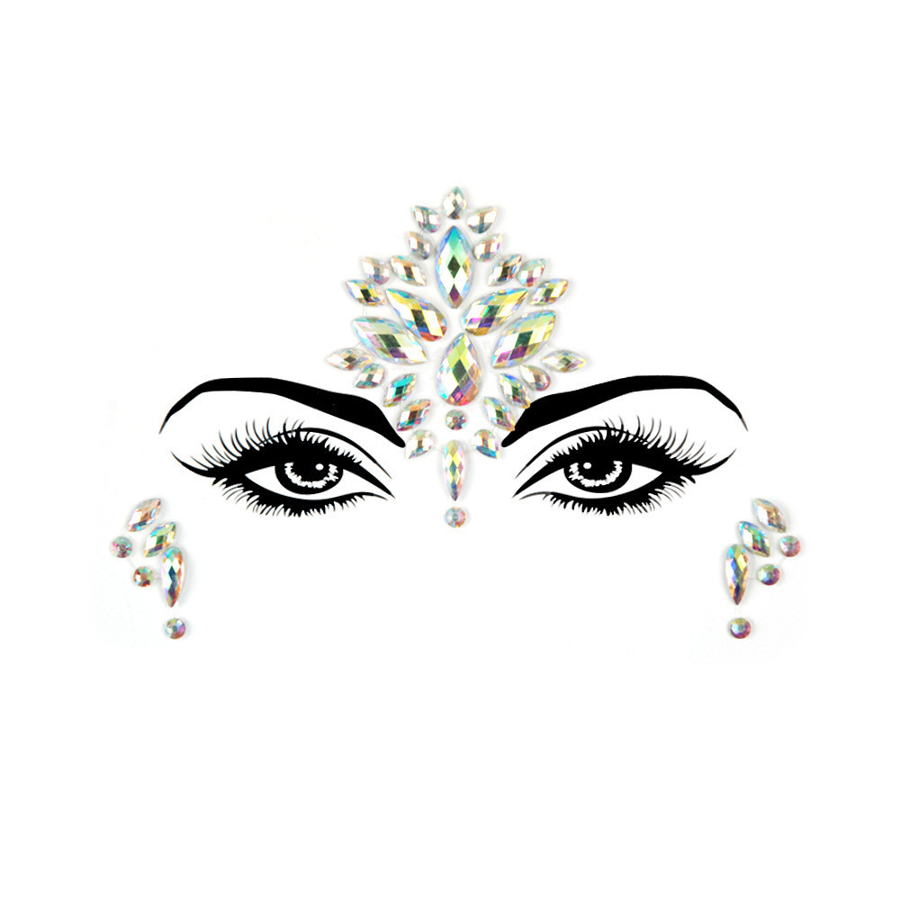 Камінці для обличчя святкові one size різнобарвний Київ - фото 1