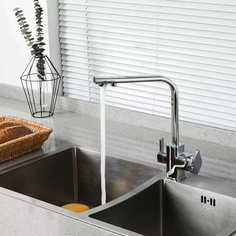 Смеситель для кухни с подключением к фильтру Frap F4360 хром Киев - изображение 2