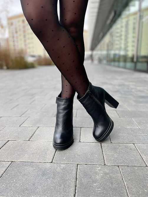 Valiente Черевики жіночі VALIENTE Бьорк чорні натуральна шкіра зима каблук 12см (4054) Коломыя - изображение 8
