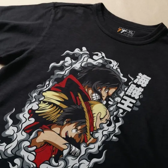 Футболка для подростка мальчика с принтом Ван Пис Луффі і Гол Д Роджер Размер 160 Anime10996 Днепр