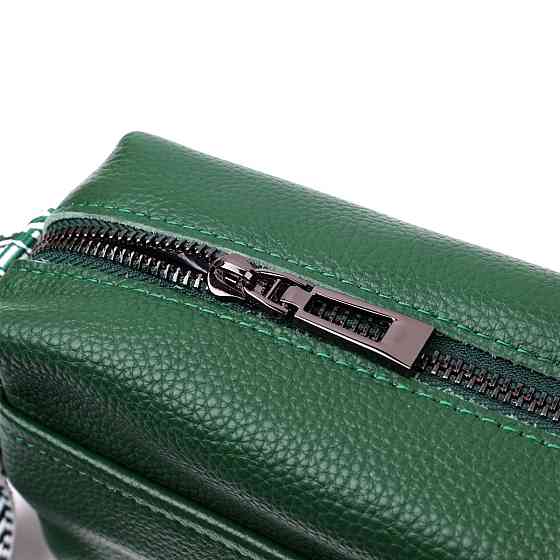 Сумка на одно отделение для стильных женщин из натуральной кожи Vintage 22603 Зеленая Киев