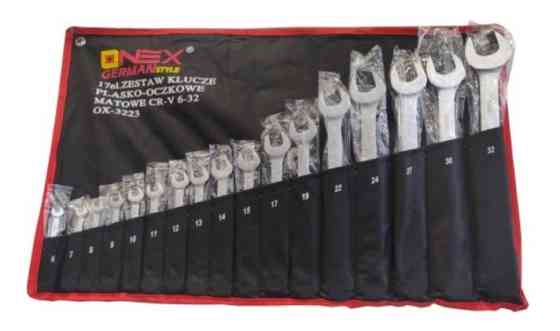 Набор рожковых комбинированных ключей OX-3223 с резиновыми вставками, 17 шт, 6–32 мм, Cr-V сталь в футляре Одесса