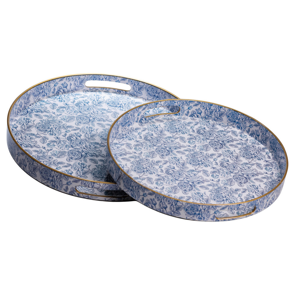 Набір круглих підносів для подачі їжі 2 (шт) Ø32.5 / 37 (см) HP-HK-17 Київ - фото 1