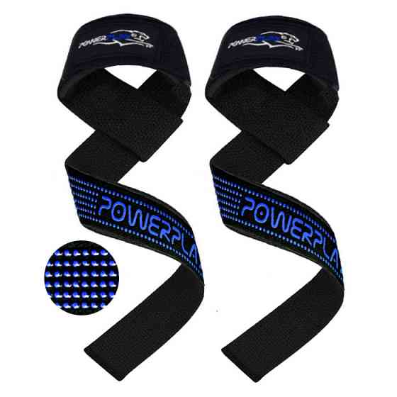 Лямки для тяги PowerPlay 7064 Чорно-Сині Кам'янське