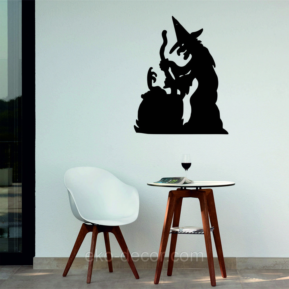 Декоративное настенное 3D Панно «Ведьма», Декор на стену с объемом 90*71 см, Черный Киев - изображение 6