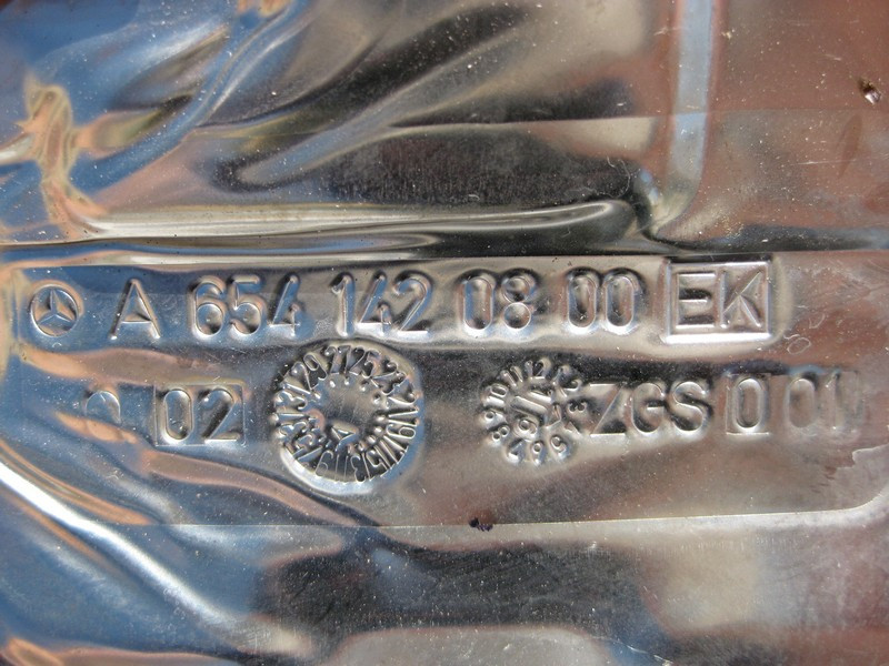 Mercedes-Benz  A6541420800 Захисний екран каталізатора двигуна OM654 R4 2.0 Diesel OM656 R6 3.0 E-Class W213 C238 S-Class W222 Одеса - фото 3