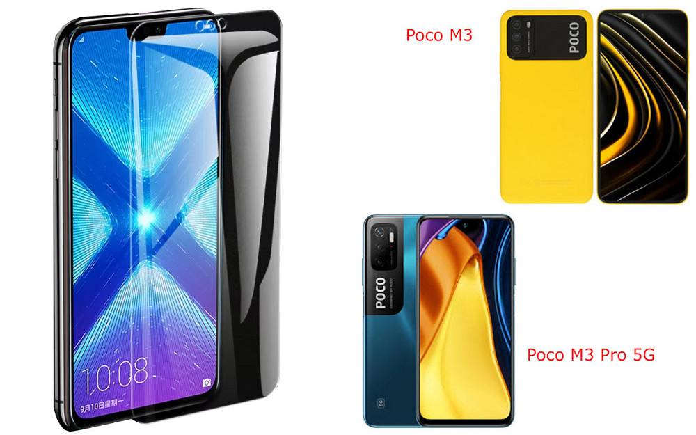 Защитное стекло NeoGlass для Poco M3, Poco M3 Pro 5G – ультрапрозрачное и устойчивое Киев - изображение 2